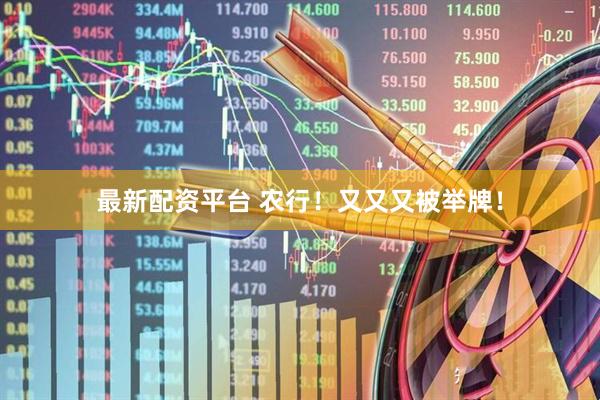 最新配资平台 农行！又又又被举牌！